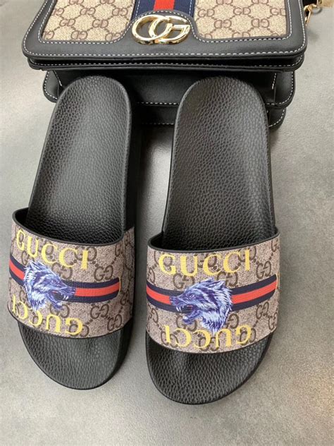 fake mens gucci slippers|men's formal slippers.